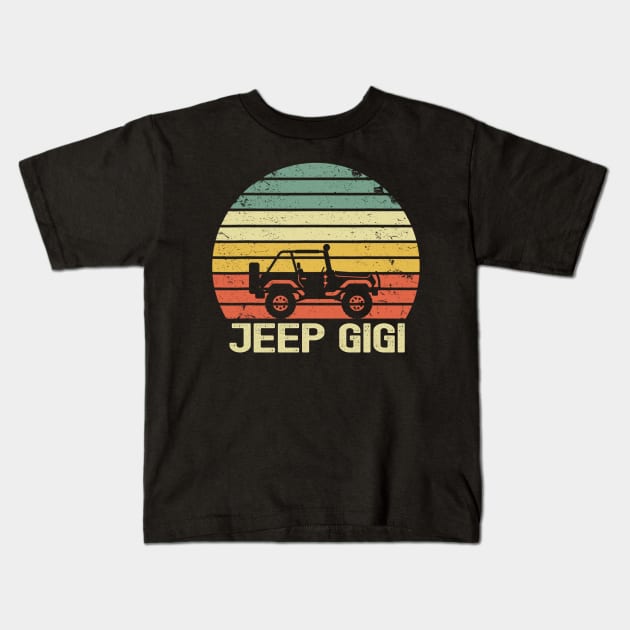 Jeep Gigi Vintage Jeep Kids T-Shirt by Oska Like